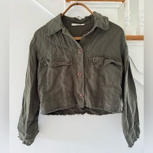 Pharaoh Collection Rowan Crop Jacket in Linen